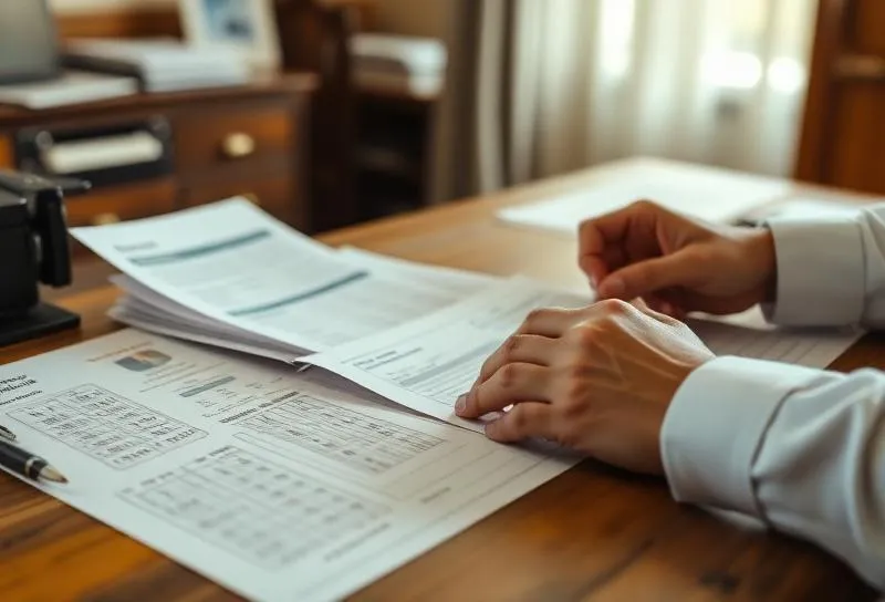 Reviewing financial documents